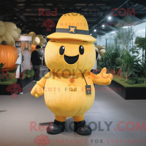 Yellow Pumpkin mascot...
