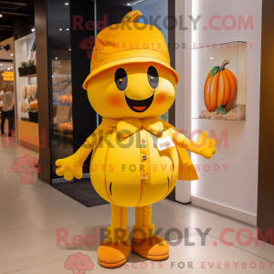 Yellow Pumpkin mascot...