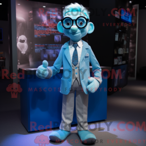 Cyan Acrobat Maskottchen...