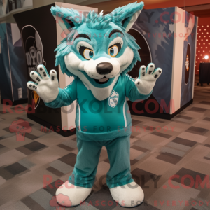 Máscara de Lobo Azul com...