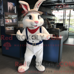 Hvid kanin maskot kostume...