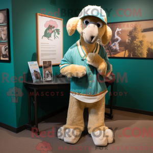 Teal Camel Maskottchen...