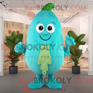 Turkis agurk maskot kostume...