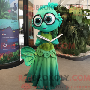 Grøn Betta Fish maskot...