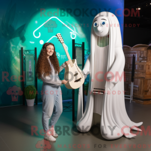 White Celtic Harp mascot...
