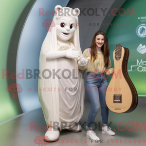 White Celtic Harp mascot...