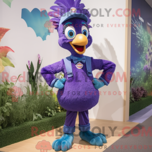 Máscara de pavão roxo com...