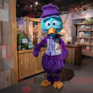 Purple Peacock mascot...