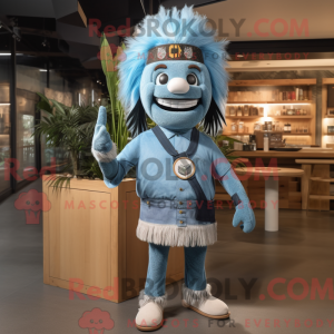 Sky Blue Chief maskot...