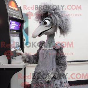 Gray Emu mascot costume...