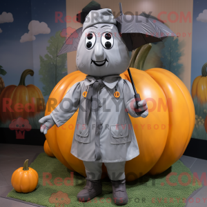 Gray Pumpkin mascot costume...