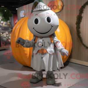 Gray Pumpkin mascot costume...