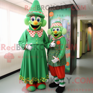 Grøn klovne maskot kostume...