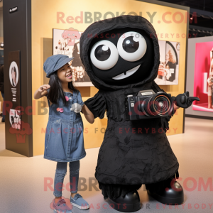 Black Camera mascot costume...