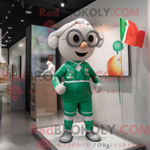 Silver Irish Flag mascot...