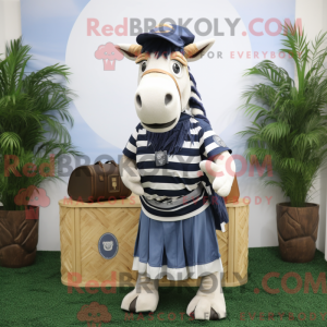 Navy Quagga mascot costume...
