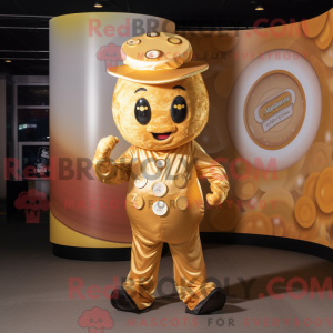 Gold Donut maskot kostume...