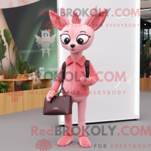 Pink Roe Deer mascot...