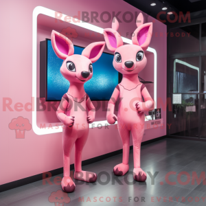 Pink Roe Deer mascot...