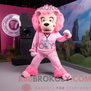 Pink Tamer Lion mascot...