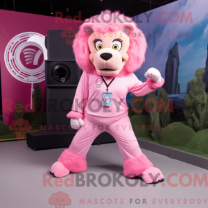Pink Tamer Lion Maskottchen...