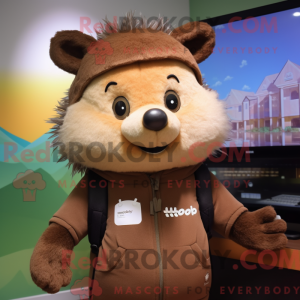 Brown Hedgehog mascot...
