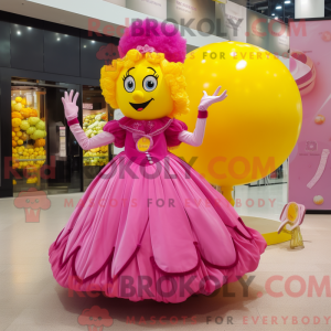 Magenta citron maskot...