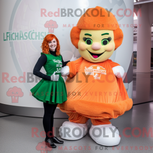 Peach Irish Dancer mascot...
