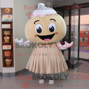 Beige Cupcake mascot...