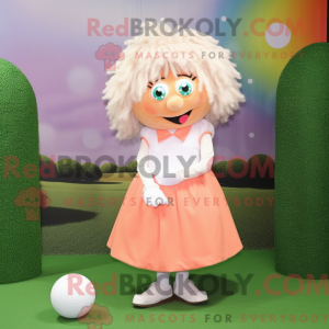 Peach Golf Ball mascot...