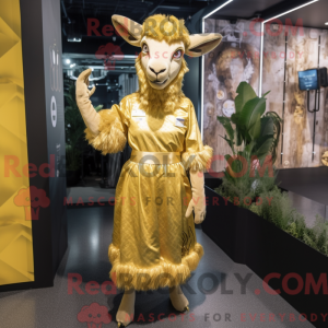 Maskottchenkostüm Goldziege...