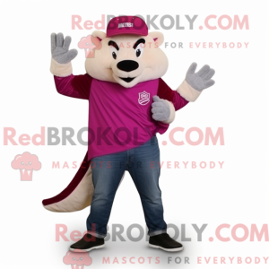 Magenta Badger mascot...