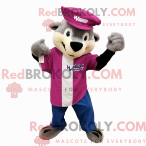 Magenta Dachs Maskottchen...