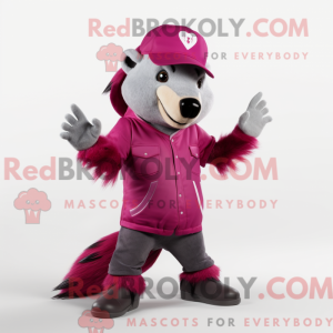 Magenta Badger mascot...