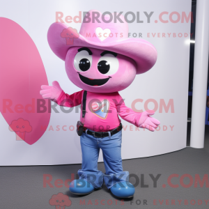 Pink Heart mascot costume...