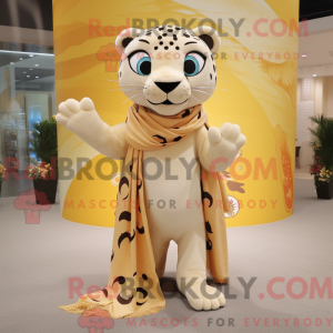 Beige Gepard maskot maskot...