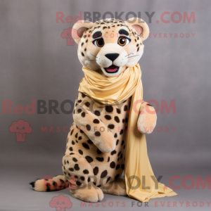 Beige Cheetah mascot...