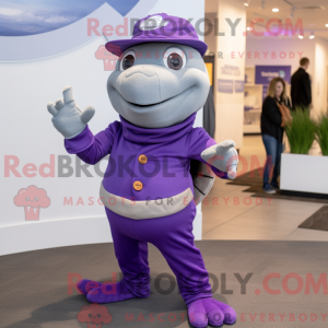 Lavender Pho mascot costume...