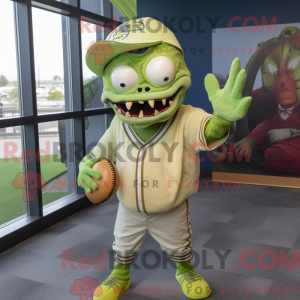 Limegrøn Zombie maskot...