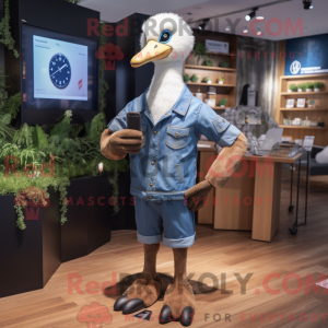 Brun Swan maskot drakt...