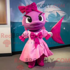 Magenta Swordfish mascot...