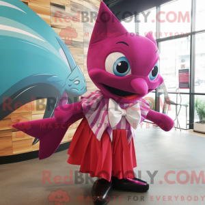 Magenta Swordfish mascot...