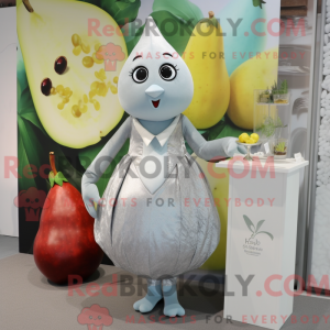Silver Pear mascot costume...