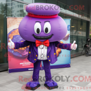 Purple Burgers mascot...