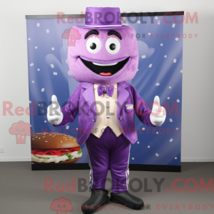 Purple Burgers mascot...