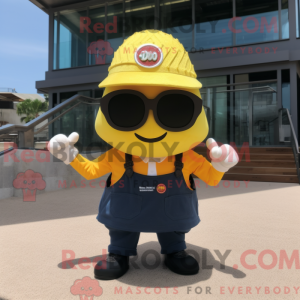 Yellow Fire Fighter mascot...