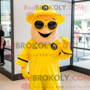 Yellow Fire Fighter mascot...