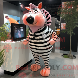 Postava maskota Peach Zebra...