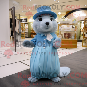 Sky Blue Otter mascot...