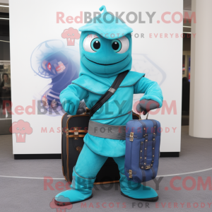 Turquoise Ninja mascot...